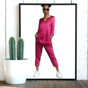 Juicy Couture Merlot Crystal Wrapped Neckline Knit Tunic, Size Medium